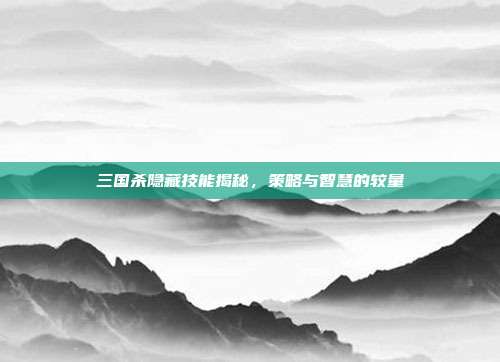 三国杀隐藏技能揭秘,策略与智慧的较量