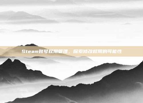 Steam账号权限管理,探索修改权限的可能性