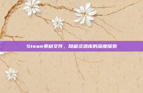 Steam素材文件,隐藏资源库的深度探索