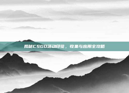 揭秘CSGO活动印花,收集与应用全攻略