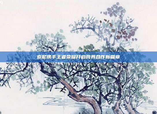 索尼携手王者荣耀开启跨界合作新篇章