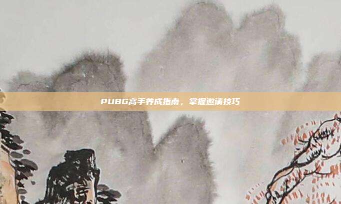 PUBG高手养成指南,掌握邀请技巧