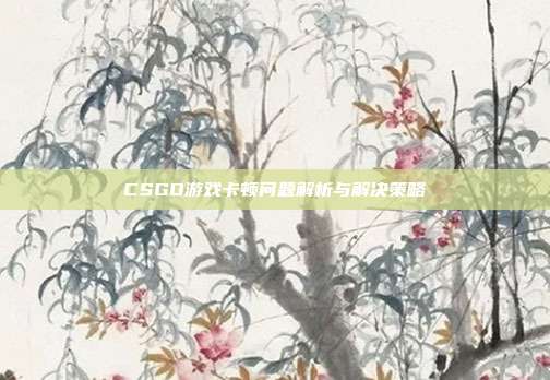 CSGO游戏卡顿问题解析与解决策略