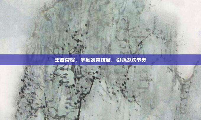 王者荣耀,掌握发育技能,引领游戏节奏