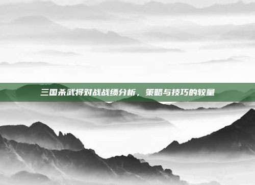 三国杀武将对战战绩分析,策略与技巧的较量
