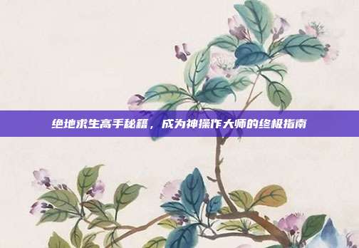 绝地求生高手秘籍,成为神操作大师的终极指南