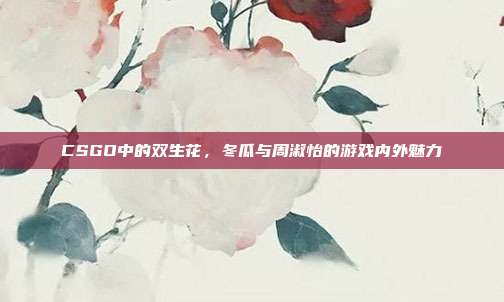 CSGO中的双生花,冬瓜与周淑怡的游戏内外魅力