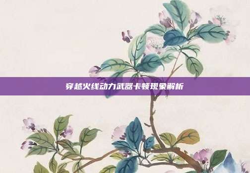 穿越火线动力武器卡顿现象解析