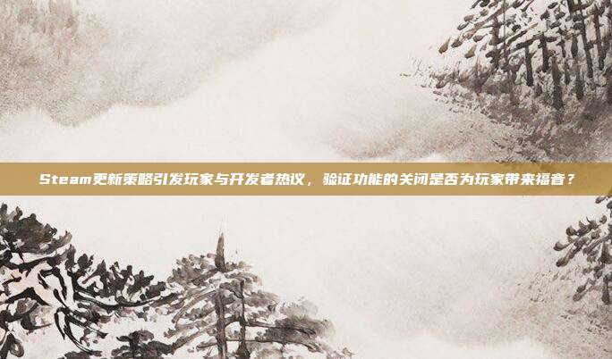 Steam更新策略引发玩家与开发者热议,验证功能的关闭是否为玩家带来福音?