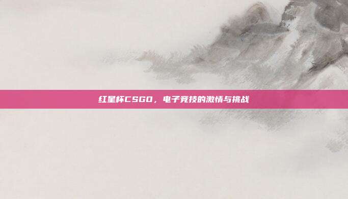 红星杯CSGO,电子竞技的激情与挑战