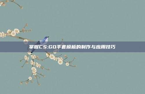 掌握CS:GO手套模板的制作与应用技巧