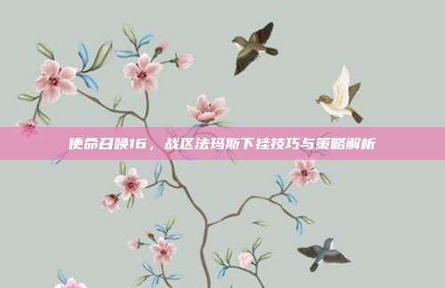 使命召唤16,战区法玛斯下挂技巧与策略解析