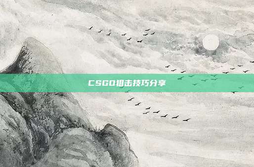 CSGO狙击技巧分享