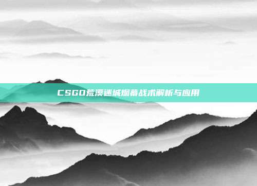 CSGO荒漠迷城烟幕战术解析与应用