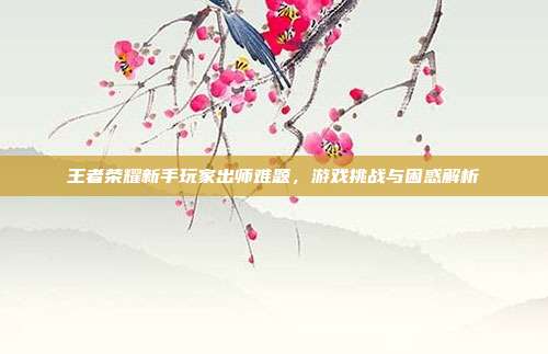 王者荣耀新手玩家出师难题,游戏挑战与困惑解析