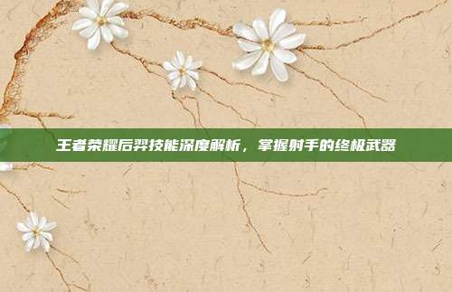 王者荣耀后羿技能深度解析,掌握射手的终极武器
