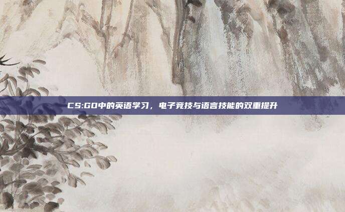 CS:GO中的英语学习,电子竞技与语言技能的双重提升
