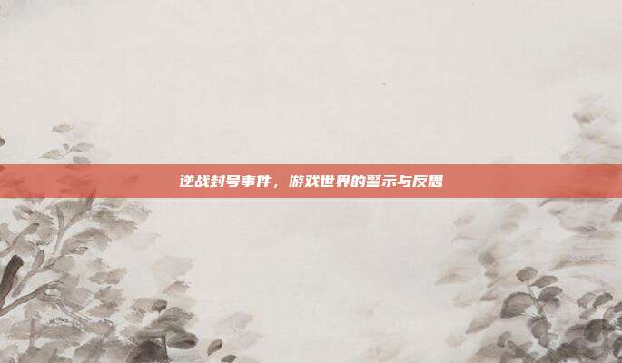逆战封号事件,游戏世界的警示与反思