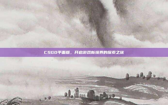 CSGO平面版,开启游戏新境界的探索之旅