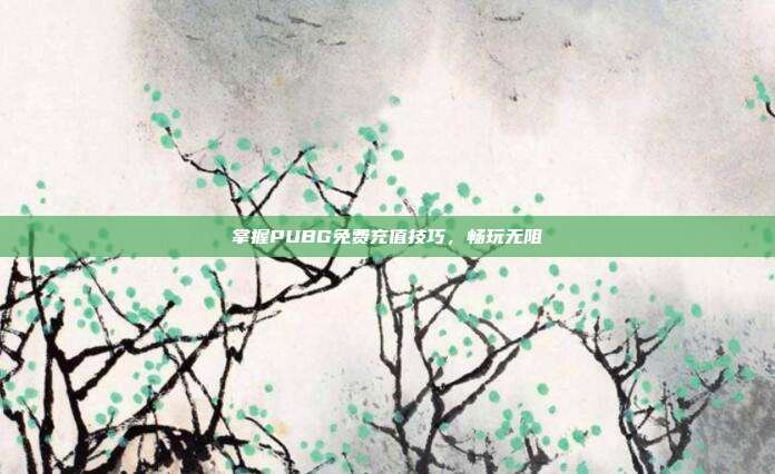 掌握PUBG免费充值技巧,畅玩无阻