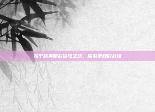 和平精英精彩冒险之旅,探索未知的战场