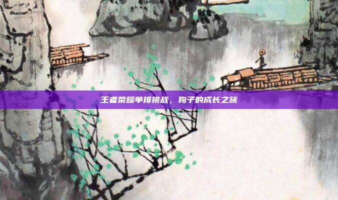 王者荣耀单排挑战,狗子的成长之旅
