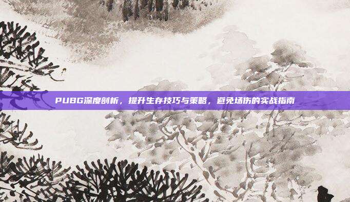 PUBG深度剖析,提升生存技巧与策略,避免场伤的实战指南