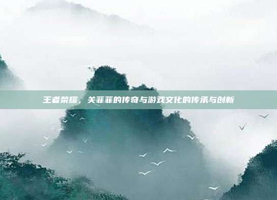 王者荣耀,关菲菲的传奇与游戏文化的传承与创新