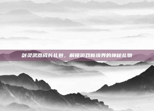 剑灵武器成长礼包,解锁游戏新境界的神秘礼物