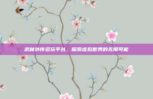 武林外传多玩平台,探索虚拟世界的无限可能