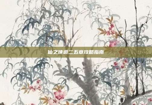 仙之侠道二五章攻略指南