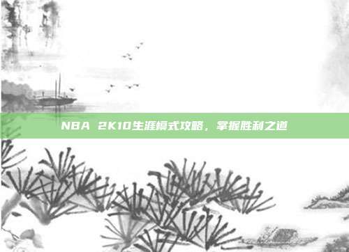 NBA 2K10生涯模式攻略,掌握胜利之道