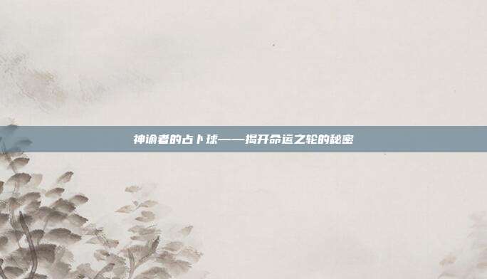 神谕者的占卜球——揭开命运之轮的秘密