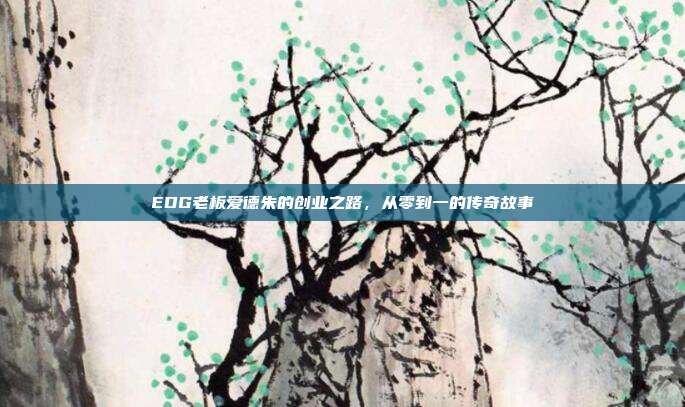 EDG老板爱德朱的创业之路,从零到一的传奇故事