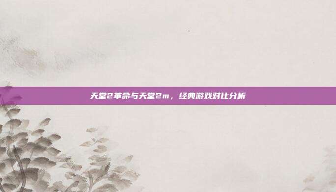 天堂2革命与天堂2m,经典游戏对比分析