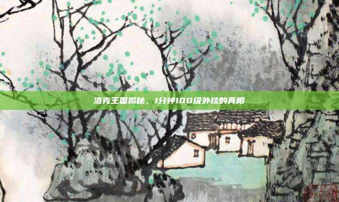 洛克王国揭秘,1分钟100级外挂的真相