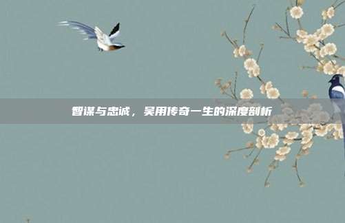 智谋与忠诚,吴用传奇一生的深度剖析