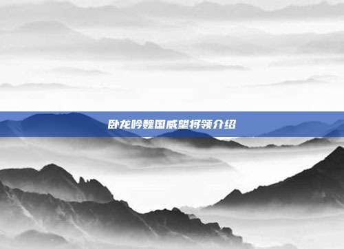 卧龙吟魏国威望将领介绍