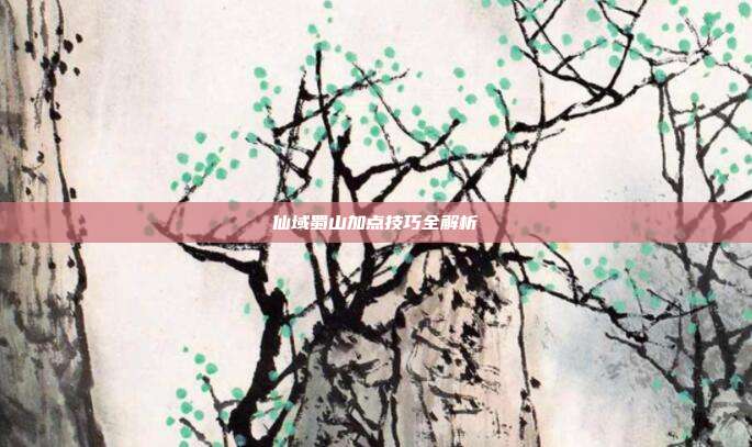 仙域蜀山加点技巧全解析