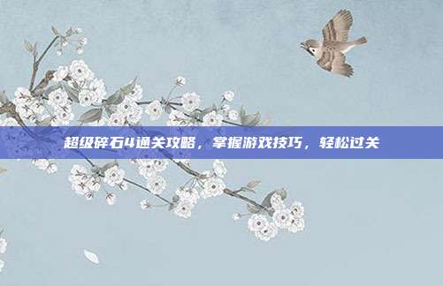 超级碎石4通关攻略,掌握游戏技巧,轻松过关