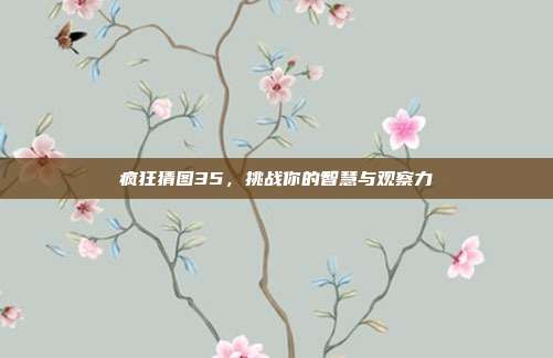 疯狂猜图35,挑战你的智慧与观察力