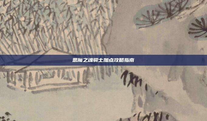 恶魔之魂骑士加点攻略指南