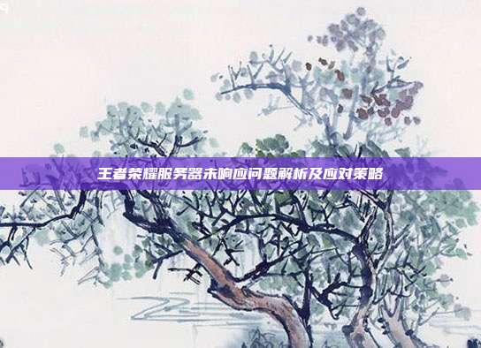 王者荣耀服务器未响应问题解析及应对策略