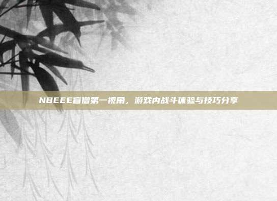 NBEEE盲僧第一视角,游戏内战斗体验与技巧分享