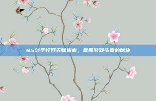 S5剑圣打野天赋指南,掌握游戏节奏的秘诀