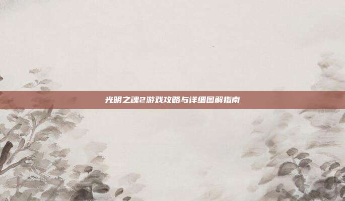 光明之魂2游戏攻略与详细图解指南