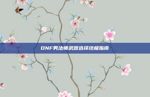 DNF男法师武器选择终极指南