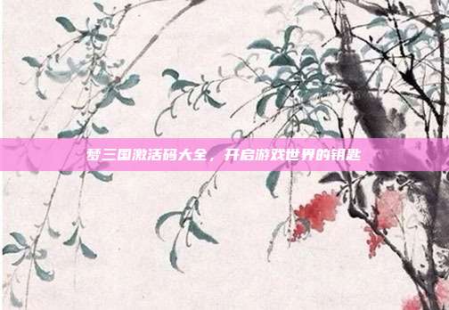 梦三国激活码大全,开启游戏世界的钥匙