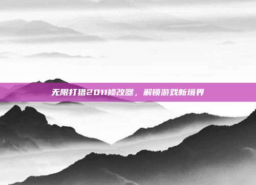无限打猎2011修改器,解锁游戏新境界