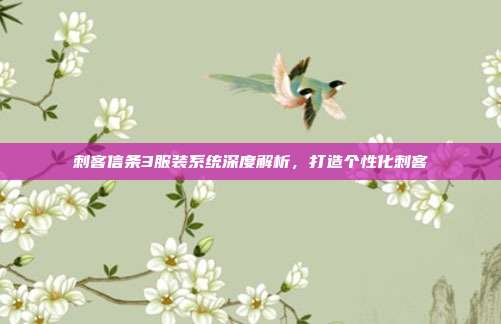 刺客信条3服装系统深度解析,打造个性化刺客